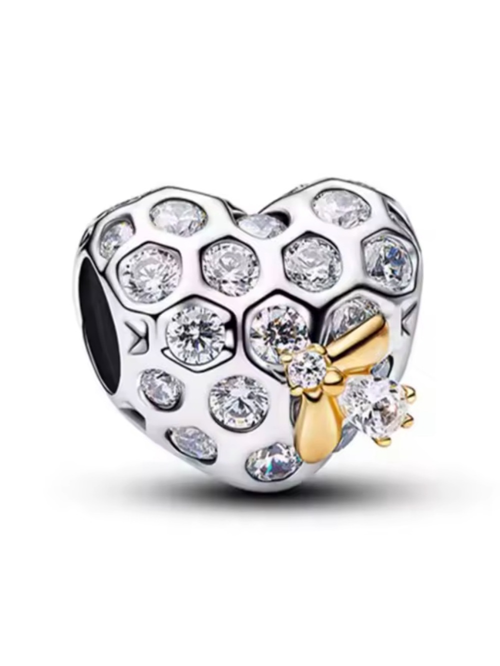 NWOT Bridgerton Honeycomb & Bee Heart Charm Sterling Silver 925